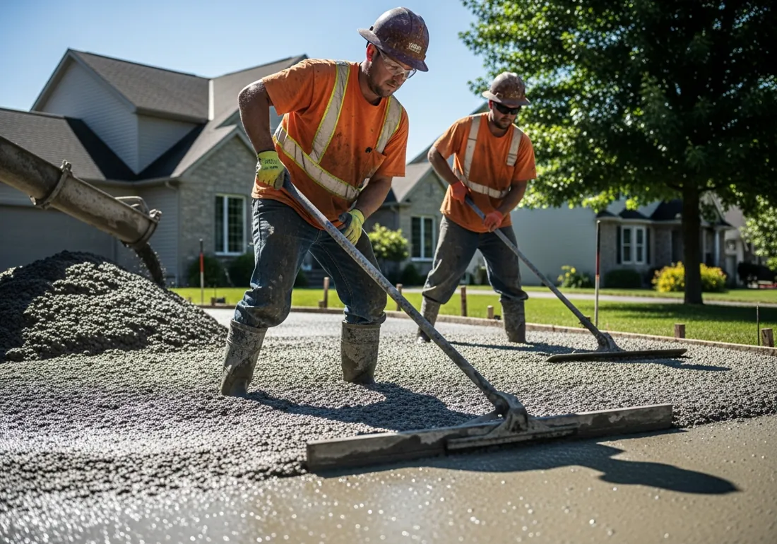 Residential Driveway & Pad — Excavation & Concrete project in the Hickory NC area